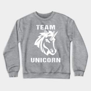 Team Unicorn White Crewneck Sweatshirt